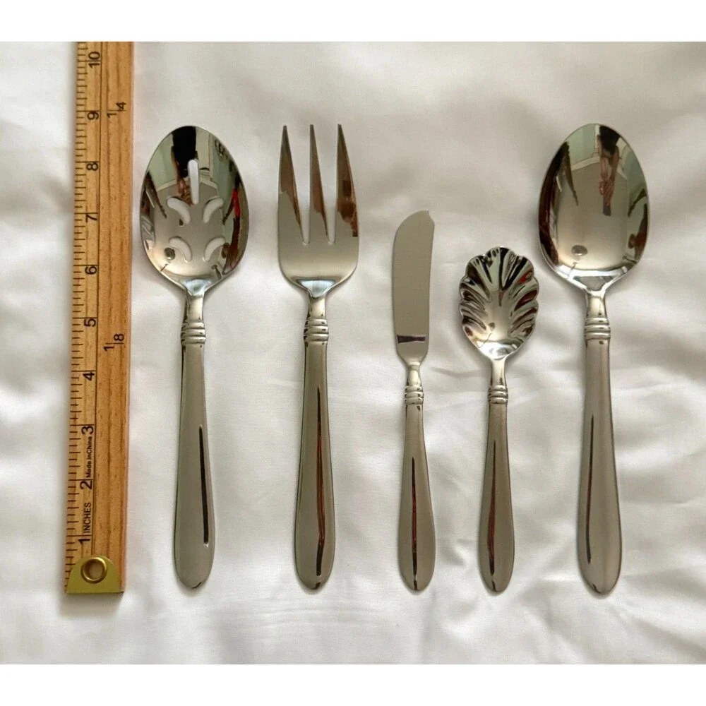 Oneida Banbury 5 Piece Serving Set New Unused Stainless Steel Flatware China